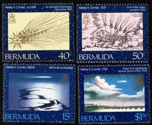 EDSROOM-22250 Bermuda 478-481 MNH 1985 Complete Haley's Comet CV$9.95