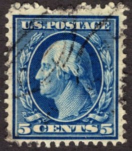 1908, US 5c, Washington, Used, Sc 335