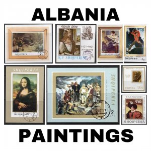 Thematic Stamps - Albania - Paintings - Choose from dropdown menu