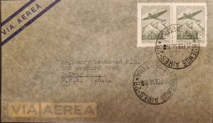 MI) 1950, ARGENTINA, BUENOS AIRES TO NEW YORK - UNITED STATES, AIR MAIL, STAMP S