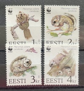 (1820) ESTONIA 1994 : Sc# 270-273 WWF SQUIRRELS - MNH VF