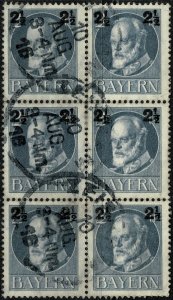 GERMANY BAVARIA 1914-20 KING LUDWIG III 2 1/2pf on 2pf USED (VFU) SG172A SUPERB