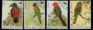 PAPUA NEW GUINEA SG776/9 1996 PARROTS FINE USED