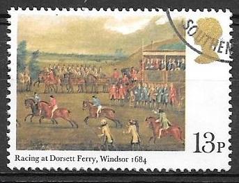 Great Britain 1979 13p Horse Racing, used, Scott #866