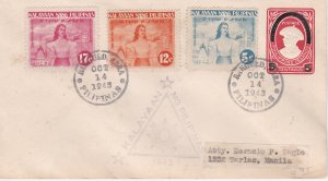 Philippines # N29-31 + Stamped Envelope, First Day Cover