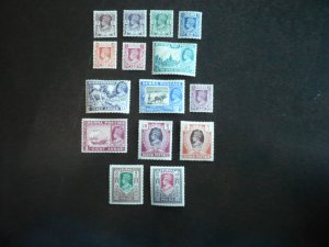 Stamps - Burma - Scott# 51-65 - Mint Hinged Set of 15 Stamps