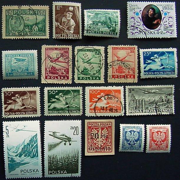 Packet, Poland, 18 Different BOB Issues, Scott B55 // O31