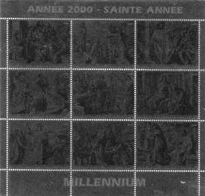 Congo 2000 MILLENNIUM HOLLY YEAR Sheet Silver Perforated Mint (NH) #1