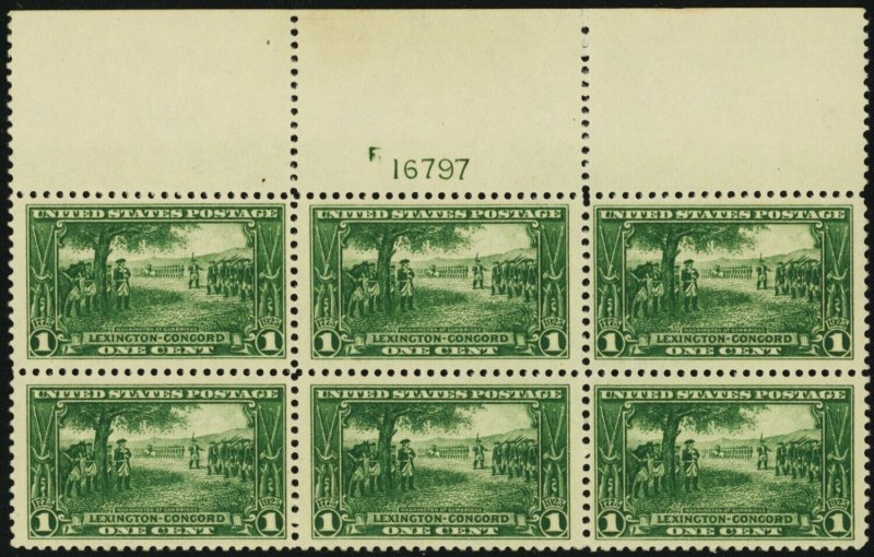 617, Mint NH VF Wide Top Plate Blocks of Six Stamps * Stuart Katz 