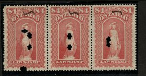 Van Dam #OL60 Very Fine Used Strip Of Three