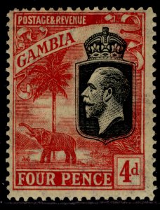 GAMBIA GV SG118, 4d red/yellow, M MINT.