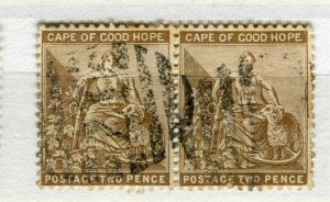 CAPE GOOD HOPE; 1880s early classic QV issue fine used 2d. PAIR