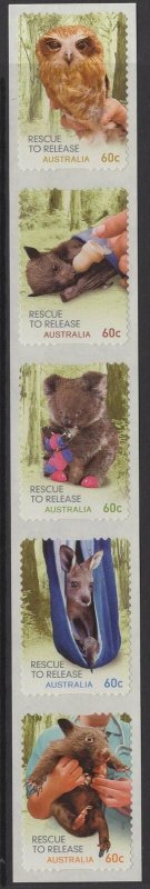 AUSTRALIA SG3499a 2010 WILDLIFE CARING RESCUE SELF ADHESIVES MNH