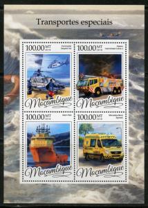 MOZAMBIQUE 2016 SPECIAL EMERGENCY TRANSPORT  SHEET MINT NH