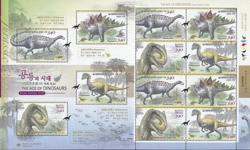 G)2011 KOREA, THE AGE OF DINOSAURS, SCELIDOSAURUS-STEGOSAURU