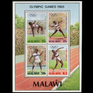 MALAWI 1988 - Scott# 517a S/S Olympics NH