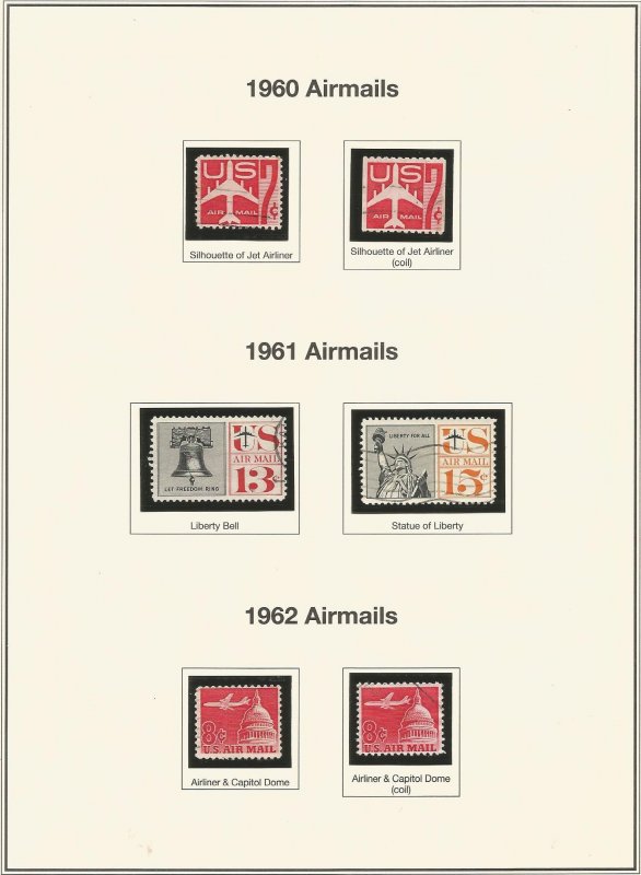 U.S. of America Postage Stamps #C53 thru C76