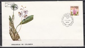 Colombia, Scott cat. 862. Orchid issue on a First day cover.