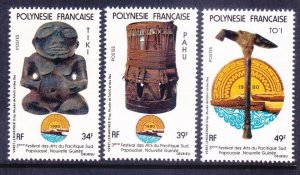 French Polynesia 334-36 MNH 1980 South Pacific Arts Festival Set of 3 VF