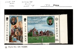 Isle of Man, Postage Stamp, #174-175 Mint NH, 1980 Thomas Edward Brown Poet (AE)