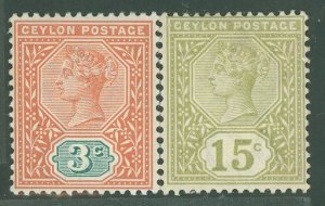 Ceylon #132/136 Unused Multiple