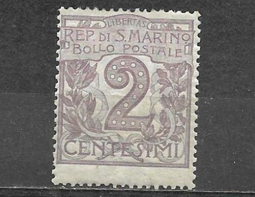 San Marino 1903 Stamp Numeral Definitive 2 Centesimi Mint Flowers 