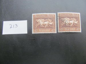 GERMANY 1936 MNH/USED SC B90 SINGLES SET XF 27 EUROS (213)