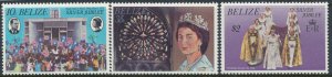 Belize  SC# 383 - 385   MNH   QE II Silver Jubilee    see details/scans 