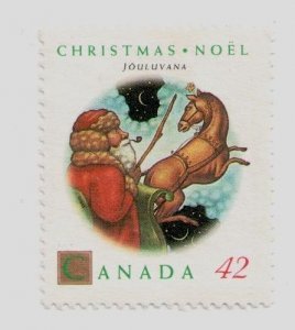 1992 Canada, stamp Christmas Estonian Jouluvana - Imperf Left Santa Claus, USED