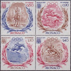 MONACO 1972 - Scott# 839a Olympics Set of 4 NH