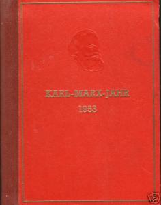 German Democratic Republic Sc 137-146 in red 1953 Karl Marx Commemorative Bookle