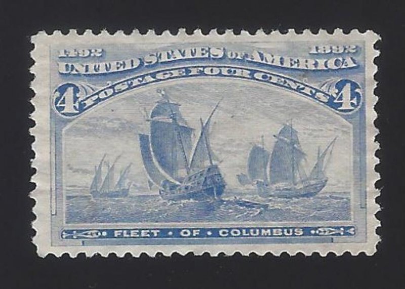 US #233 1893 Ultramarine Perf 12 Mint NG VF SCV $60