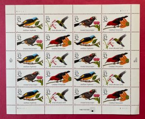 Scott 3222-3225 TROPICAL BIRDS Sheet of 20 US 32¢ Stamps MNH 1998