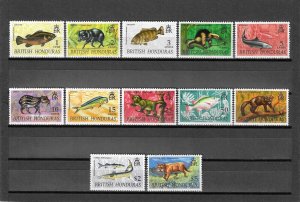 BRITISH HONDURAS 1968 SG 256/77 MNH Cat £21