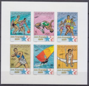 1983 Libya 1162-1167/B70b 1984 Olympic Games in Los Angeles 40,00 €