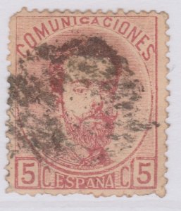 Spain King Amadeo 1872-73 5c Pink Used Stamp A30P4F40454-