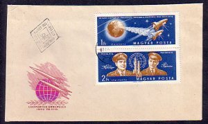 Hungary, Scott cat. C219-C220. Vostok 3 & 4 issue. First day cover. ^