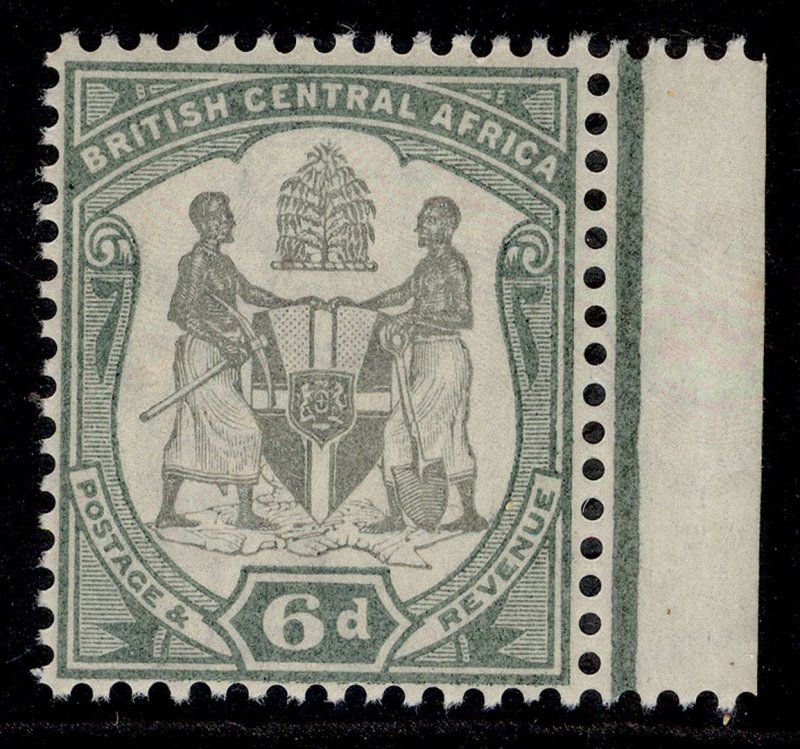 NYASALAND - BCA QV SG46, 6d black & green, NH MINT. Cat £60.