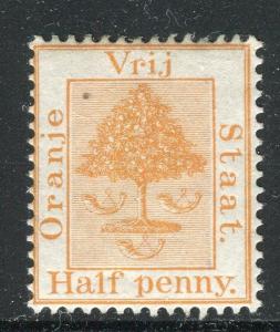 ORANGE FREE STATE;  1897 classic QV issue Mint hinged 1/2d. value