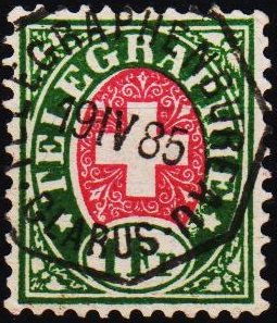 Switzerland. 1881 1f (Telegraph) Fine Used