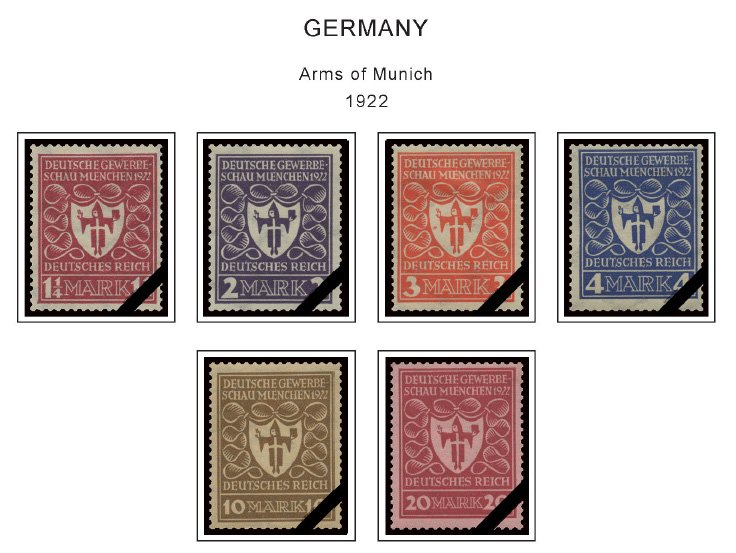 GERMANY EMPIRE + REICH STAMP ALBUM PAGES 1868-1955 (100 PDFcolor ill. pages)