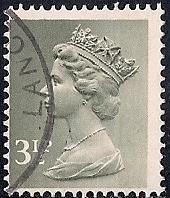 Great Britain #628 3 1/2P Queen Elizabeth 2, Stamp used F-VF