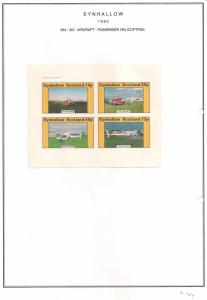 SCOTLAND - EYNHALLOW - 1982 - Pass Helicopters - Imperf 4v Sheet - MLH