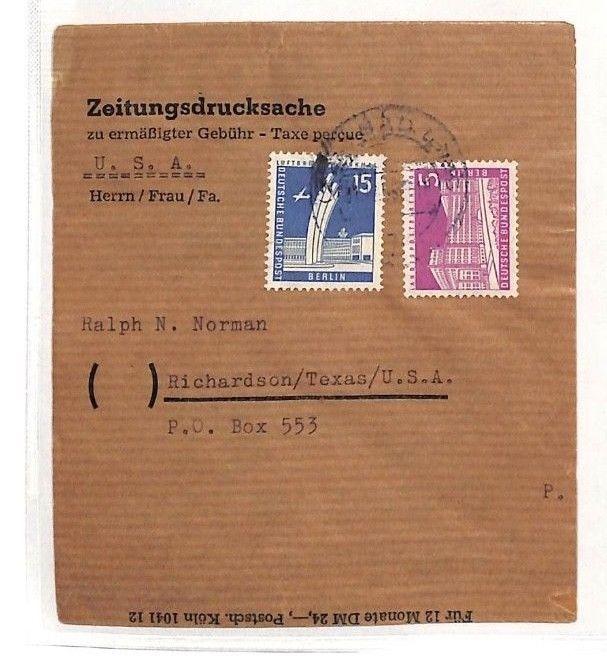 AH157 Germany Berlin Wrapper Texas USA {samwells-covers}PTS