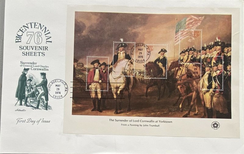 Artmaster 1686-89 1976 13c - 31c American Bicentennial set of 4 souvenir sheets