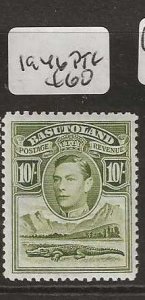 BASUTOLAND  SG28   1946 PRINTING  10/-  CROCODILE   MOG  P0320A  H