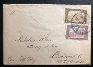 1920 Budapest Hungary Trans Atlantic Cover To Cincinnati OH USA