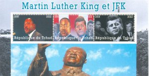 Chad 2022 MNH JFK Stamps Martin Luther King John F Kennedy US Presidents 3v M/S