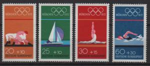 Germany 1972 - Scott B485 - 88 (4) MNH -  Olympic Munich