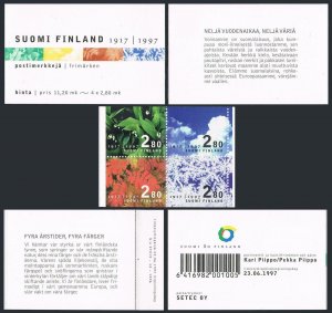 Finland 1049-1052a booklet, MNH. Mi 1392-1395 MH 47. Independence,80th Ann.1997.